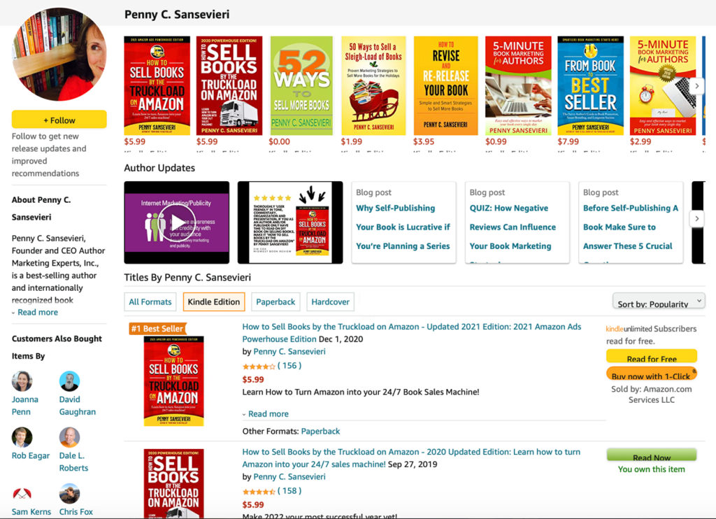 Amazon Author Page